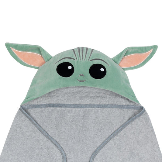 Star Wars The Child/Baby Yoda/Grogu Gray Hooded Baby Bath Towel