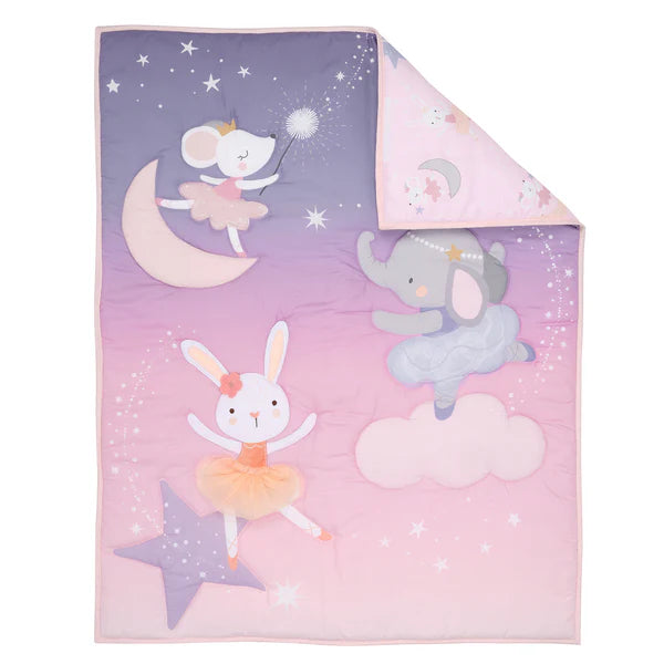 Tiny Dancer 3-Piece Ballet Baby Crib Bedding Set - Elephant