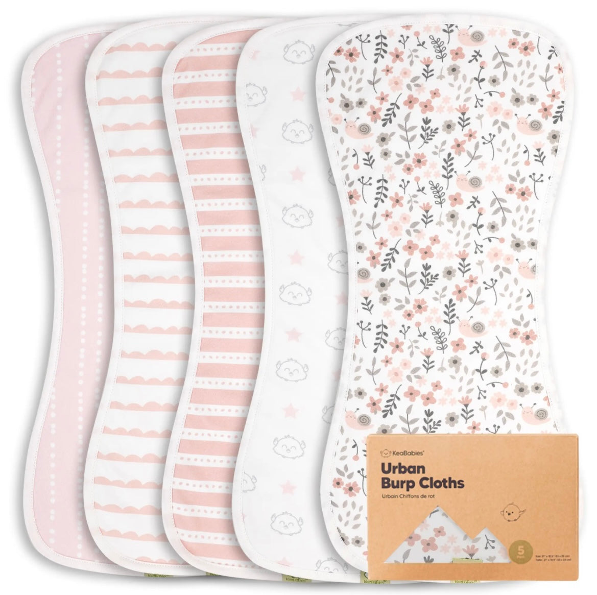 5-Pack Baby Burp Cloths