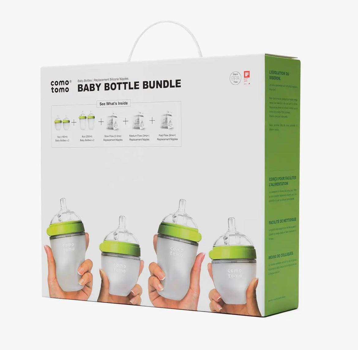 Comotomo Baby Bottle Bundle- Green