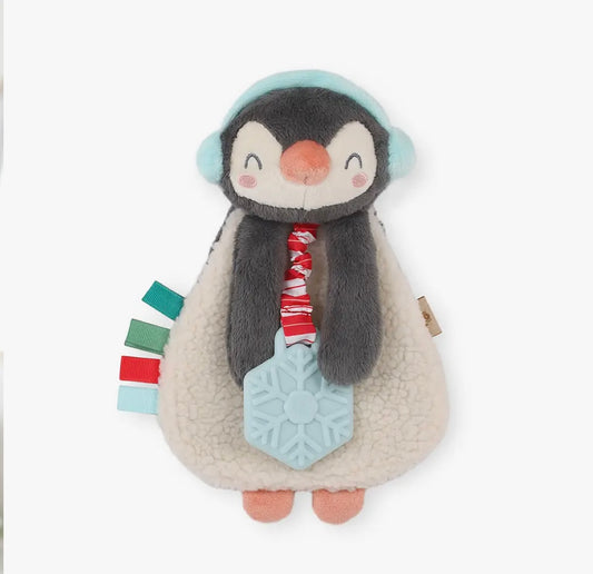 Holiday Penguin Itzy Lovey Plush + Teether Toy