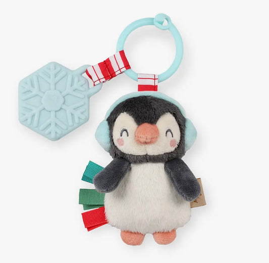 Holiday Penguin Itzy Pal Plush + Teether