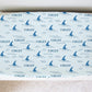Sugar + Maple Personalized Changing Pad Cover | Shark Fin
