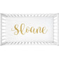 Sugar + Maple Personalized Crib Sheet | Centered Name